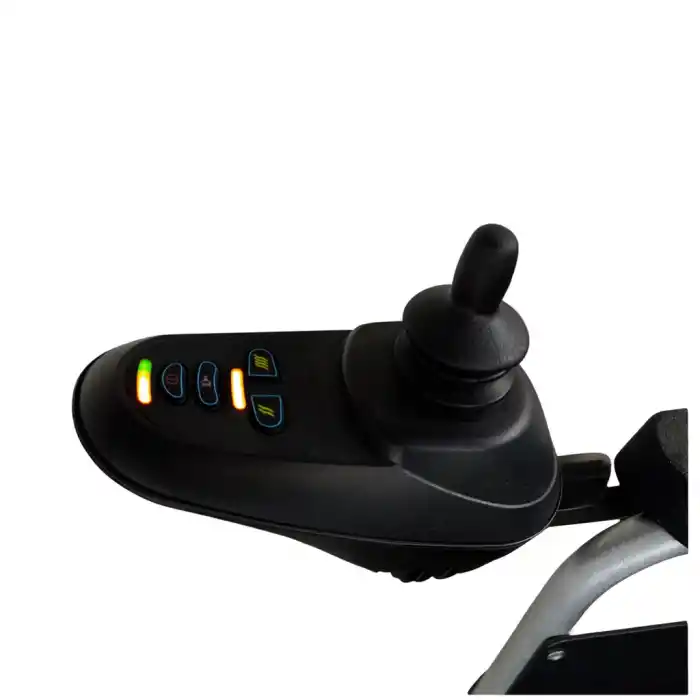 Poylin P200E Katlanabilir Akülü Tekerlekli Sandalye | Çelik Gövde, 120 kg Taşıma Kapasiteli, Elektromanyetik Frenli