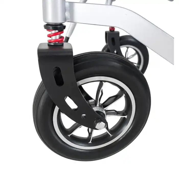 Poylin P200E Katlanabilir Akülü Tekerlekli Sandalye | Çelik Gövde, 120 kg Taşıma Kapasiteli, Elektromanyetik Frenli