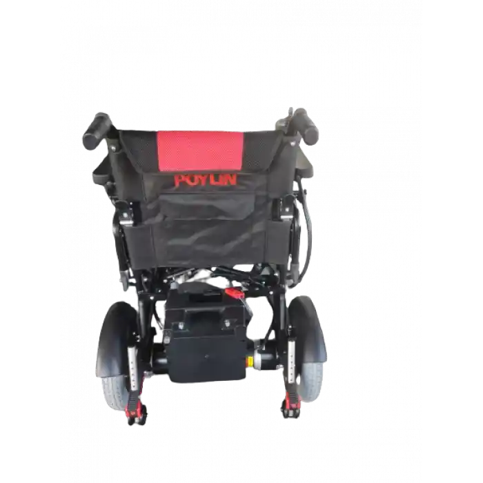 Poylin P201 Katlanabilir Akülü Tekerlekli Sandalye | Çelik Gövde, Kompakt Tasarım, 120 kg Taşıma Kapasiteli