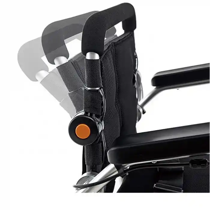 Poylin Akülü Tekerlekli Sandalye | Katlanabilir Alüminyum Şase, Sırt Kırılabilir P207