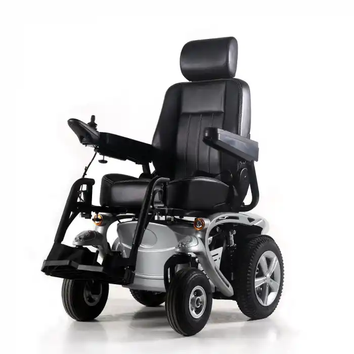 Poylin Arazi Tip Akülü Tekerlekli Sandalye | 600W Motorlu, 15 cm Engel Atlama, Kaptan Koltuklu P278