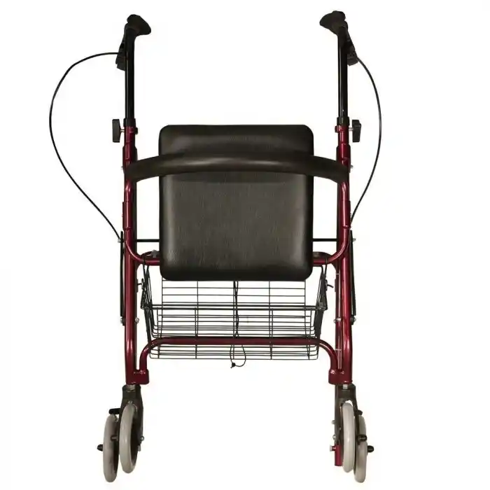 Poylin Ekonomik Rollatör | Katlanabilir Yapı, Oturma Alanı, Taşıma Sepetli P580