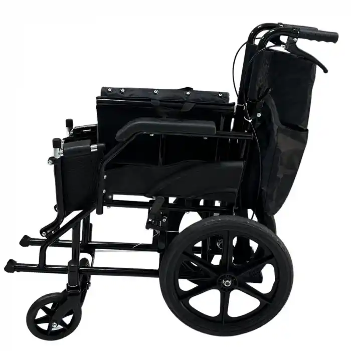 Poylin Refakatçi Tekerlekli Sandalye | Katlanabilir Çelik Gövde, Refakatçi Frenli, Hafif ve Kompakt Yapılı P805