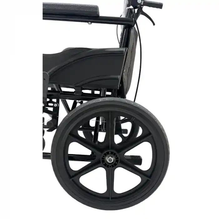 Poylin Refakatçi Tekerlekli Sandalye | Katlanabilir Çelik Gövde, Refakatçi Frenli, Hafif ve Kompakt Yapılı P805