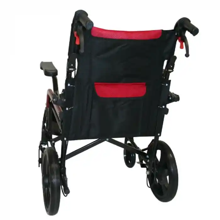 Poylin Refakatçi Tekerlekli Sandalye | Katlanabilir Alüminyum Şase, Refakatçi Frenli, Hafif ve Taşınabilir P806