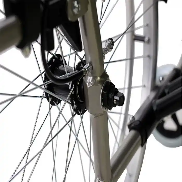 Poylin Alüminyum Hafif Tekerlekli Sandalye | Katlanabilir Çift Makaslı Şase, Çıkarılabilir Teker ve Ayaklık, Anti-Tipper Destekli P957