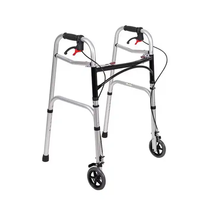 Loco Alüminyum Frenli Walker | Hafif, Katlanabilir ve Ergonomik Tasarımıyla Yaşlılar İçin Güvenli Yürüme Yardımcısı PR-450