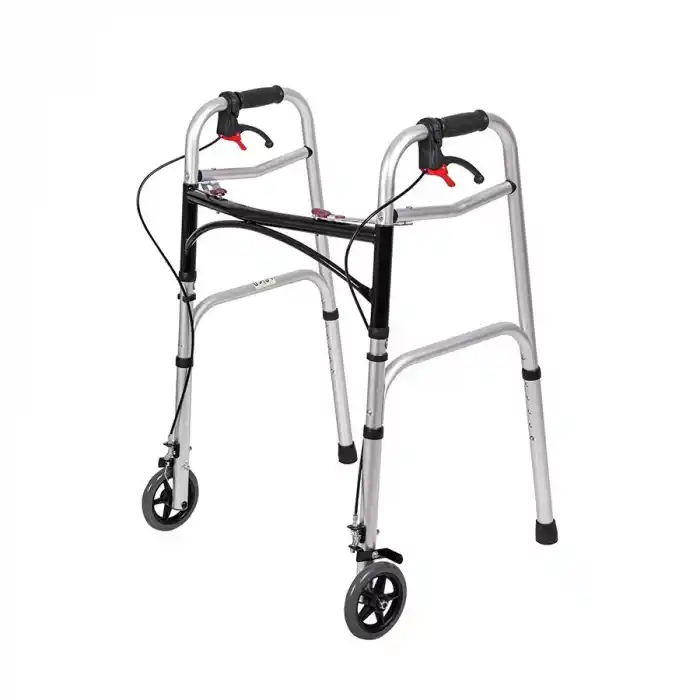 Loco Alüminyum Frenli Walker | Hafif, Katlanabilir ve Ergonomik Tasarımıyla Yaşlılar İçin Güvenli Yürüme Yardımcısı PR-450