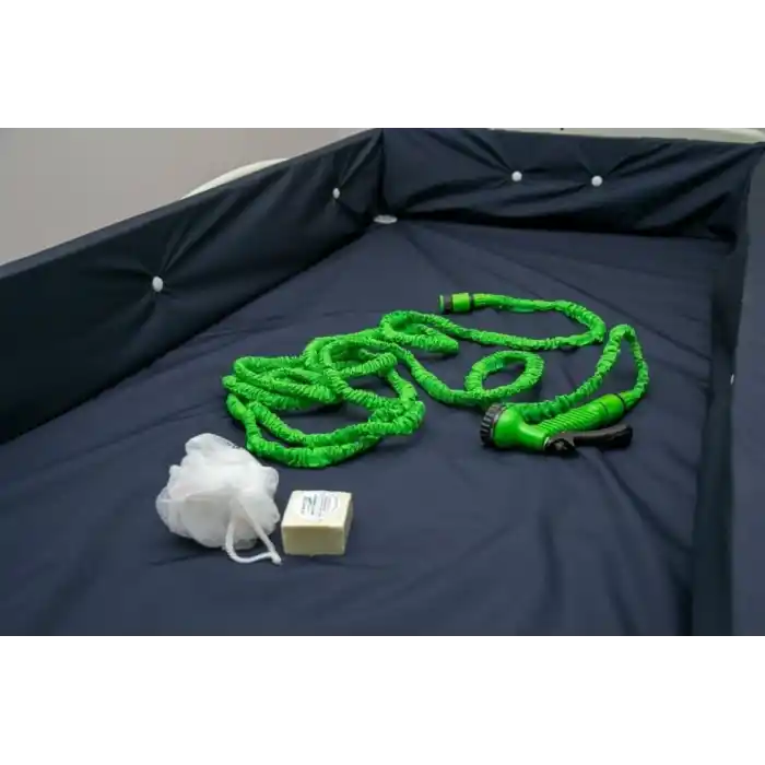 Pratik Hasta Yıkama Havuz Seti Mavi | Yatağa Bağımlı Hastalar İçin Güvenli Banyo İmkanı