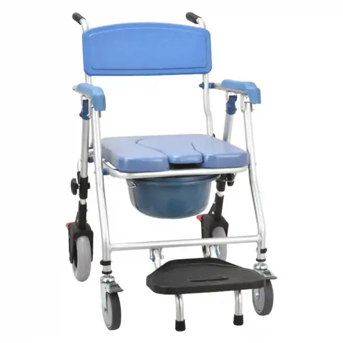 Respirox Banyo Özellikli Seyyar Tuvalet | Katlanabilir Pedallı, Hafif ve Frenli Tasarım RLTS-02