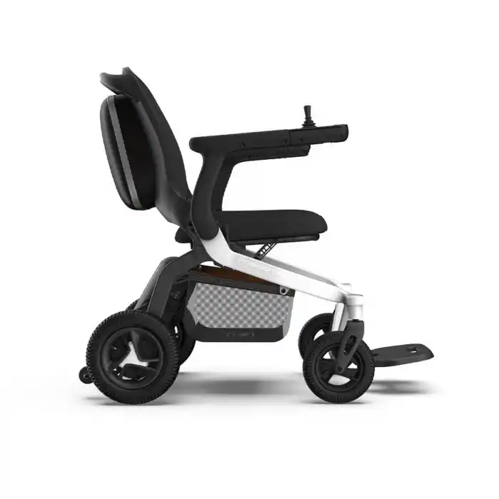 Robooter Akülü Tekerlekli Sandalye Gri | Hafif Alüminyum Gövde, Fırçasız Motor ve 25 km Menzilli Ergonomik Sürüş Desteği E40-20