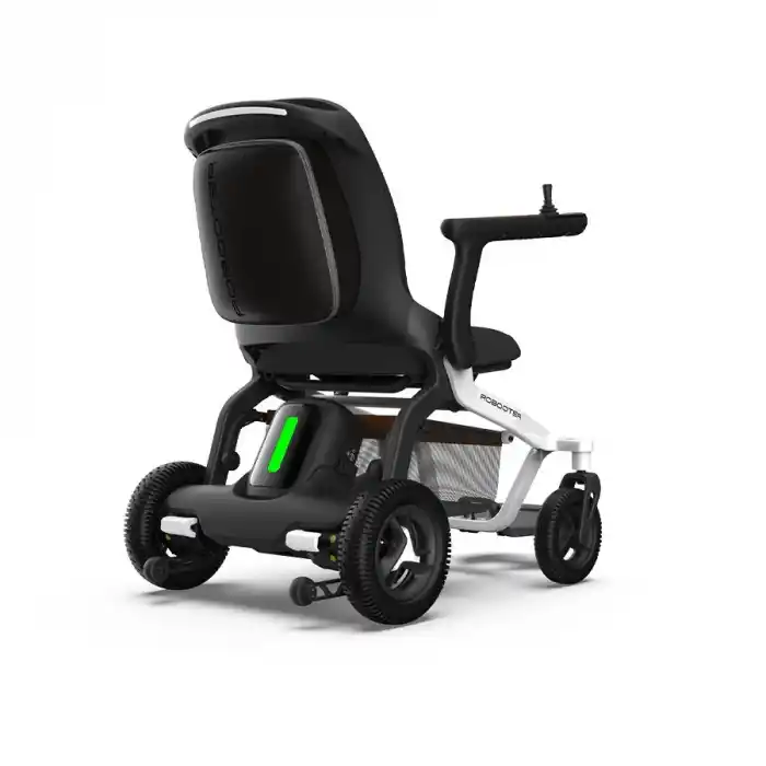 Robooter Akülü Tekerlekli Sandalye Gri | Hafif Alüminyum Gövde, Fırçasız Motor ve 25 km Menzilli Ergonomik Sürüş Desteği E40-20