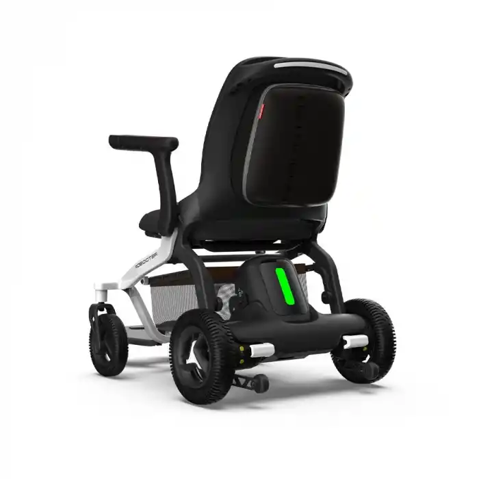 Robooter Akülü Tekerlekli Sandalye Gri | Hafif Alüminyum Gövde, Fırçasız Motor ve 25 km Menzilli Ergonomik Sürüş Desteği E40-20