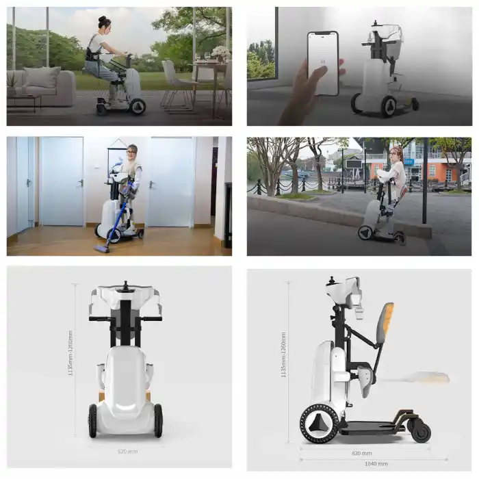 Robooter Ayakta Duran Tekerlekli Sandalye | Rehabilitasyon Destekli Ergonomik Yapı, 15 km Menzil ve Gelişmiş Kas Aktivasyonu XZ-Droid A