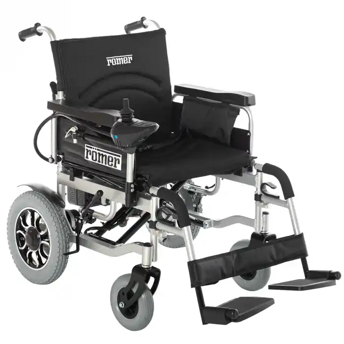 Römer Akülü Tekerlekli Sandalye | Katlanabilir Çelik Şase ve 150 Kg Taşıma Kapasiteli Yapısıyla R103