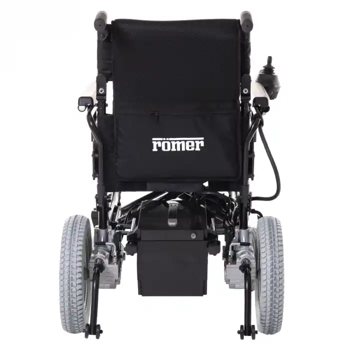 Römer Akülü Tekerlekli Sandalye | 2x340W Motor Gücü, 24V32Ah JEL Akü ve Katlanabilir Çelik Şase R106