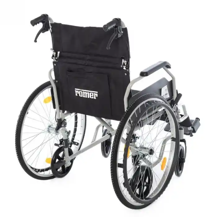 Römer Özellikli Alüminyum Manuel Tekerlekli Sandalye | Katlanabilir ve Baldır Destekli R224