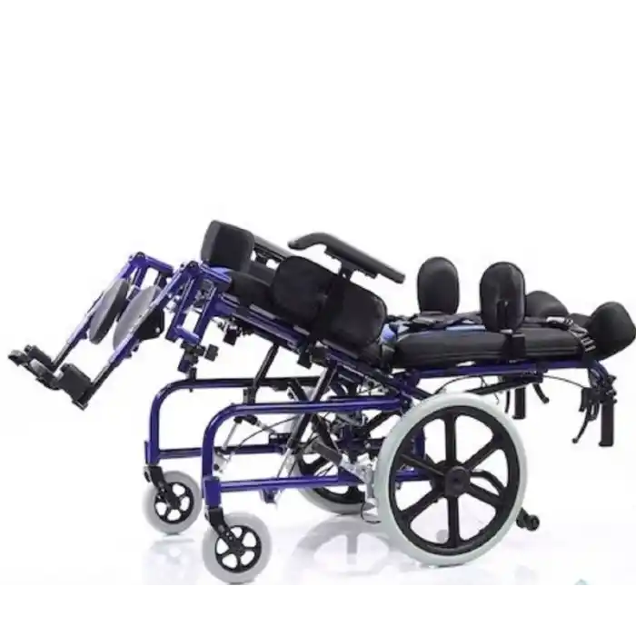 Römer Spastik Özellikli Manuel Tekerlekli Sandalye | Sırt Yatar, Ayak Kalkar, Tilt Mekanizmalı R258