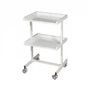 Cihaz Arabası | Antibakteriyel Boyalı, İki Katlı, Antistatik Tekerlekli E-230