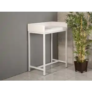 Bebek Alt Açma ve Değiştirme Masası Beyaz | Vinleks Şilteli Korumalıklı Güvenli Tasarım 4706