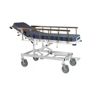 Acil Müdahale Sedyesi | Trendelenburg Özellikli, Hidrolik Ayarlı, Alüminyum Korkuluklu E-215