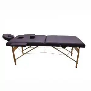 Comfort Plus Masaj Masası Mor | Ahşap Ayaklı, Ayarlanabilir Yükseklik, Taşıma Çantalı GM-201