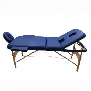 Comfort Plus Masaj Masası Mavi | Ahşap Ayaklı, Ayarlanabilir Yükseklik, Taşıma Çantalı GM-305