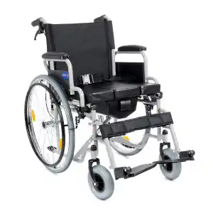 Comfort Plus Tekerlekli Sandalye | WC Özellikli, 45 cm Oturum Genişliği, Refakatçi Frenli, Çelik Gövde DM-545