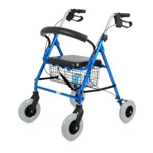 Comfort Plus Rolatör Yürüteç | Kalın Tekerlekli, 360° Dönebilen, Katlanabilir Alüminyum Gövde DY049146L