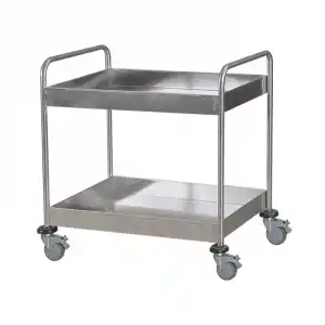 Havuz Tabanlı İki Katlı Paslanmaz Malzeme Arabası | Taşma Önleyici, Güvenli Taşıma Arabası E-261/B