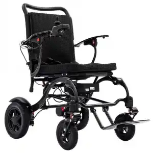 Poylin Karbon Fiber Akülü Tekerlekli Sandalye | Katlanır, Lityum Akülü, 120Kg Taşıma Kapasiteli P214