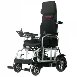 Poylin P200 Katlanabilir Akülü Tekerlekli Sandalye | Sırt Yatar ve Ayak Kalkar Özellikli, Çelik Gövde, 150 kg Taşıma Kapasiteli