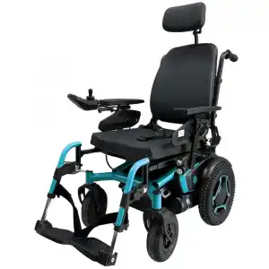 Poylin Fonksiyonel Akülü Tekerlekli Sandalye Mavi | Ayarlanabilir Oturum Genişliği, 45 Km Menzil, Elektromanyetik Fren P267