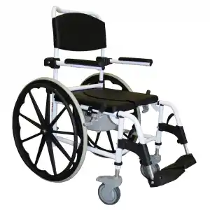 Poylin Banyo ve Tuvalet Sandalyesi | Alüminyum Gövde, Bas-Çıkart Tekerlekli, Hareketli Kolçaklı P617