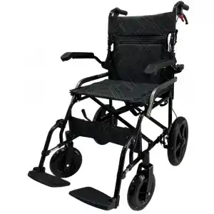 Poylin Refakatçi Tekerlekli Sandalye | Katlanabilir Alüminyum Şase, Refakatçi Frenli, Hafif ve Portatif P806K