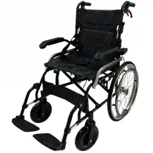 Poylin Tekerlekli Refakatçi Tekerlekli Sandalye | Katlanabilir Alüminyum Şase, Refakatçi Frenli, Hafif ve Portatif P807K