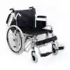 Comfort Plus Tekerlekli Sandalye | 60 cm Geniş Oturum, Çift Makaslı Çelik Şase, Refakatçi Frenli DM-312 Centro
