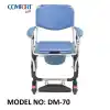 Comfort Plus Banyo ve Tuvalet Tekerlekli Sandalye | Katlanabilir Alüminyum Şase, Hafif Tasarım DM-70
