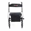 Comfort Plus Rolatör Yürüteç Gri | Alüminyum Gövde, Katlanabilir, Oturmalı, Frenli ve Dolgu Tekerlekli DM-9102