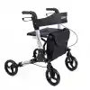 Comfort Plus Rolatör Yürüteç Gri | Alüminyum Gövde, Katlanabilir, Oturmalı, Frenli ve Dolgu Tekerlekli DM-9102