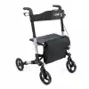 Comfort Plus Rolatör Yürüteç Gri | Alüminyum Gövde, Katlanabilir, Oturmalı, Frenli ve Dolgu Tekerlekli DM-9102