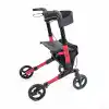 Comfort Plus Rolatör Yürüteç Kırmızı | Alüminyum Gövde, Katlanabilir, Oturmalı, Frenli ve Dolgu Tekerlekli DM-9102