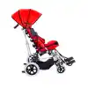 Comfort Plus Pediatrik Baston Puset Kırmızı | Alüminyum Şase, Baston Tipi Katlanır Kasa, Quick Release Tekerlek, DM-BOSS