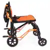 Comfort Plus Transfer Tekerlekli Sandalye Turuncu | Katlanabilir Yapı, Fileli Şilte, Refakatçili Kullanım DY01409LJ