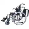 Poylin Manuel Tekerlekli Sandalye | Katlanabilir Sırtlı Çelik Şase, Bas-Çıkar Tekerlekli, Antibakteriyel Döşemeli P111