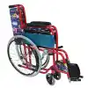 Poylin Çocuk Tekerlekli Sandalye | Katlanabilir Çelik Şase, Renkli Döşeme, Baldır Destekli P970