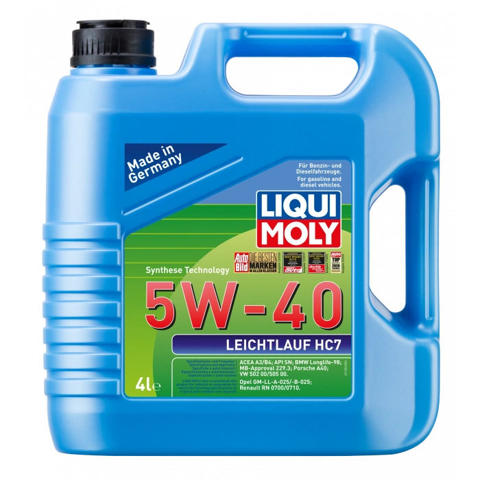 Liqui Moly Leichtlauf HC7 5W40 (1382) | Maksimum Koruma ve Düşük Sürtünme Teknolojisi (4 Lt)