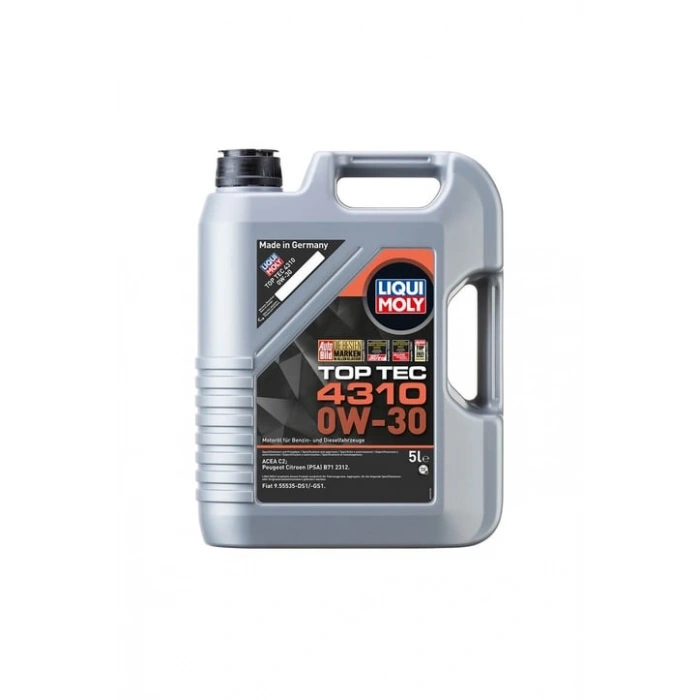 Liqui Moly Top Tec 4310 0W30 (2362) | Yeni Nesil Motorlar İçin İleri Teknoloji Koruması (5 Lt)