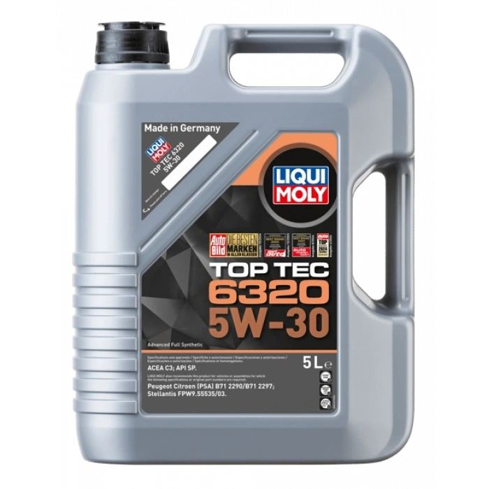 Liqui Moly Top Tec 6320 5W30 (23167) | Stellantis ve PSA Motorları İçin Profesyonel Koruma (5 Lt)