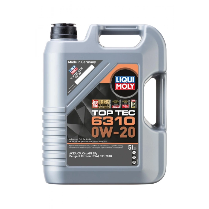 Liqui Moly Top Tec 6310 0W20 (21882) | Yeni Nesil Motorlar İçin Maksimum Verimlilik (5 Lt)